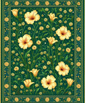 Botanical Floral Garden Pattern Rug