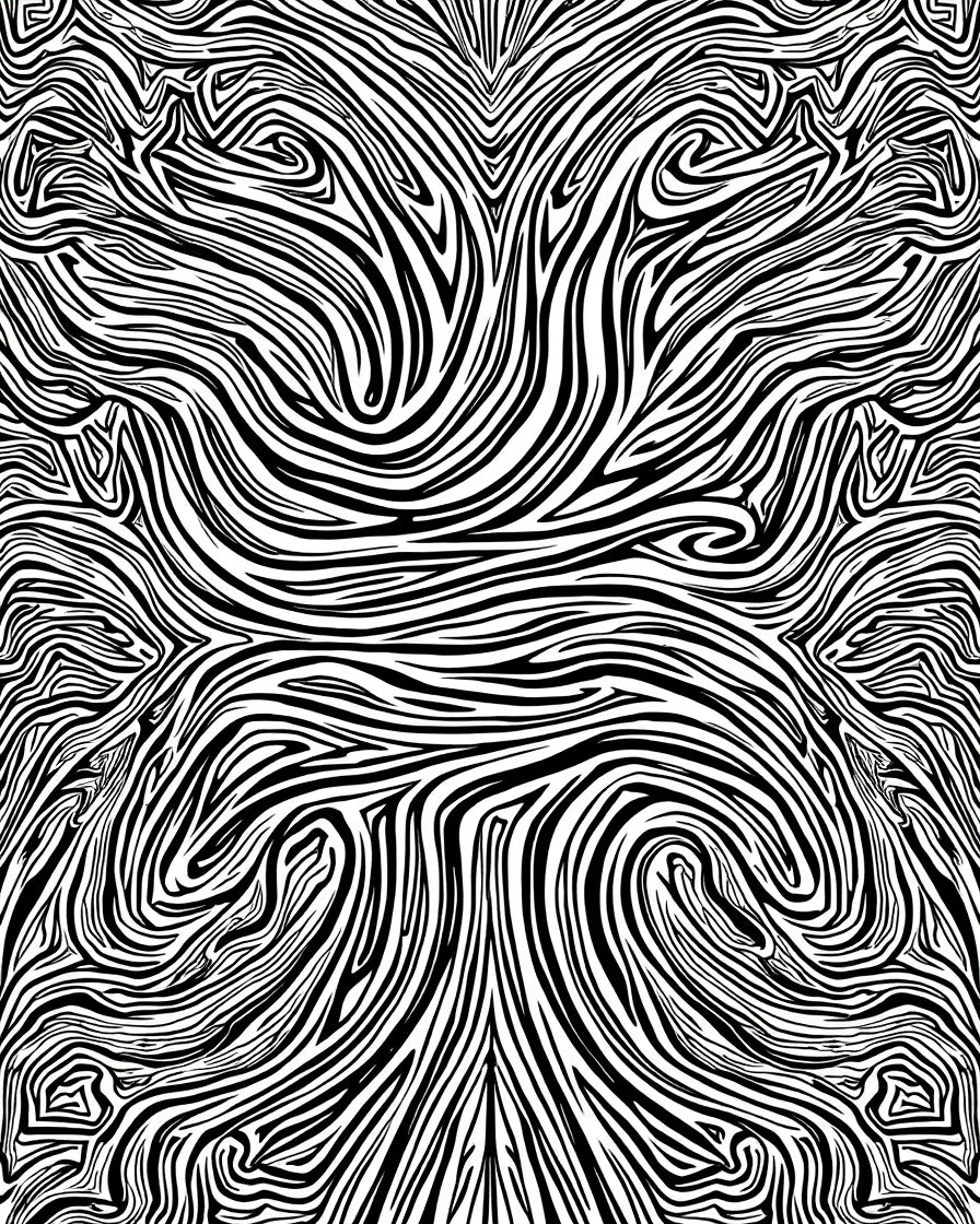 Monochromatic Swirls Abstract Pattern Rug
