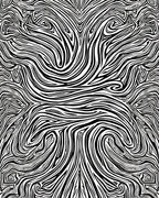 Monochromatic Swirls Abstract Pattern Rug