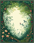 Enchanted Forest Floral Botanical Rug