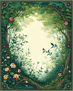 Enchanted Forest Floral Botanical Rug