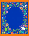 Whimsical Cat Flower Garden Design Rug