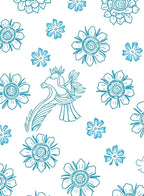 Mythical Bird Floral Pattern Design Rug