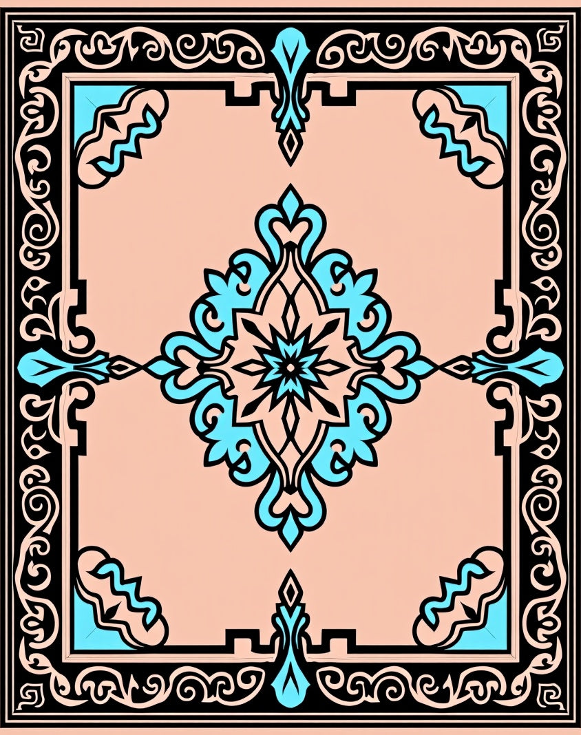 Traditional Geometric Floral Medallion Rug