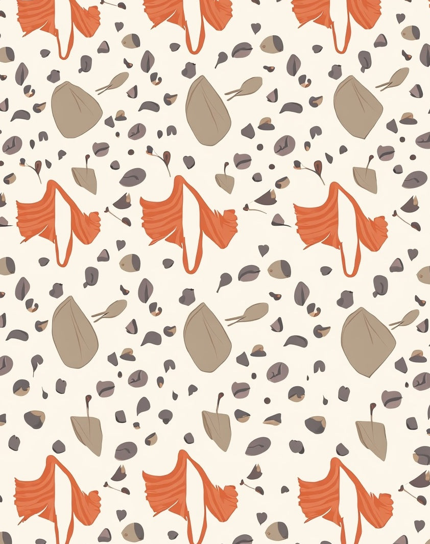 Nature Inspired Pebble Shape Design Rug