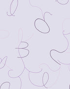 Abstract Line Art Lavender Rug