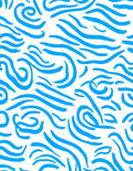 Bright Blue Swirl Stripe Design Rug