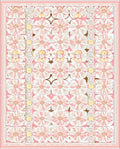 Pink Floral Geometric Tile Design Rug