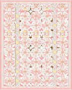 Pink Floral Geometric Tile Design Rug