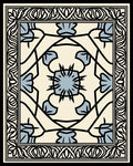 Classic Black Floral Mandala Rug