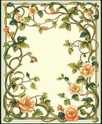 Art Nouveau Floral Vine Pattern Rug
