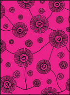 Bold Floral Outline Pattern Rug
