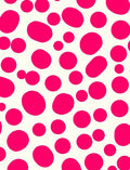 Playful Pink Dot Pattern Rectangular Rug
