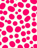 Playful Pink Dot Pattern Rectangular Rug