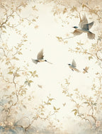 Birds and Blossoms Delicate Garden Rug