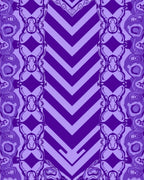 Ornate Purple Psychedelic Zigzag Design Rug
