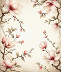 Soft Pink Blossom Branch Art Rug