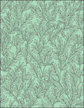 Enchanting Vine Patterned Green Rug