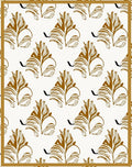 Elegant Abstract Leaf Pattern Rug