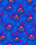 Vibrant Floral Swirl Pattern Rug