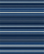 Classic Navy White Stripe Pattern Rug