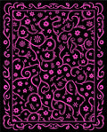 Whimsical Floral Vine Pattern Rug