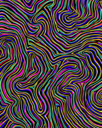 Vibrant Swirl Pattern Neon Rug