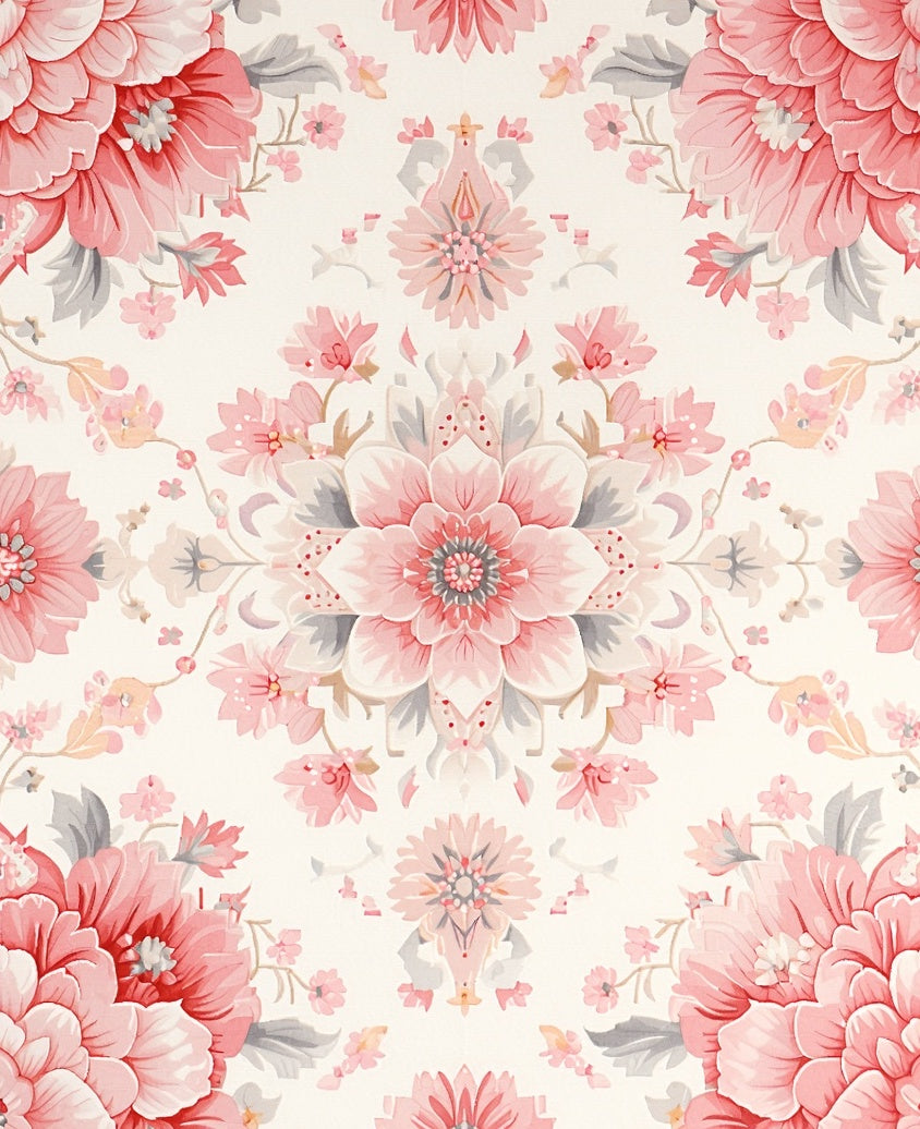 Vintage Floral Pattern Rug