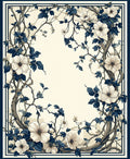 Art Nouveau Floral Vine Design Rug