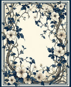 Art Nouveau Floral Vine Design Rug