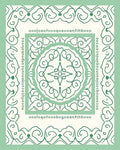 Mint Green Floral Medallion Symmetry Rug