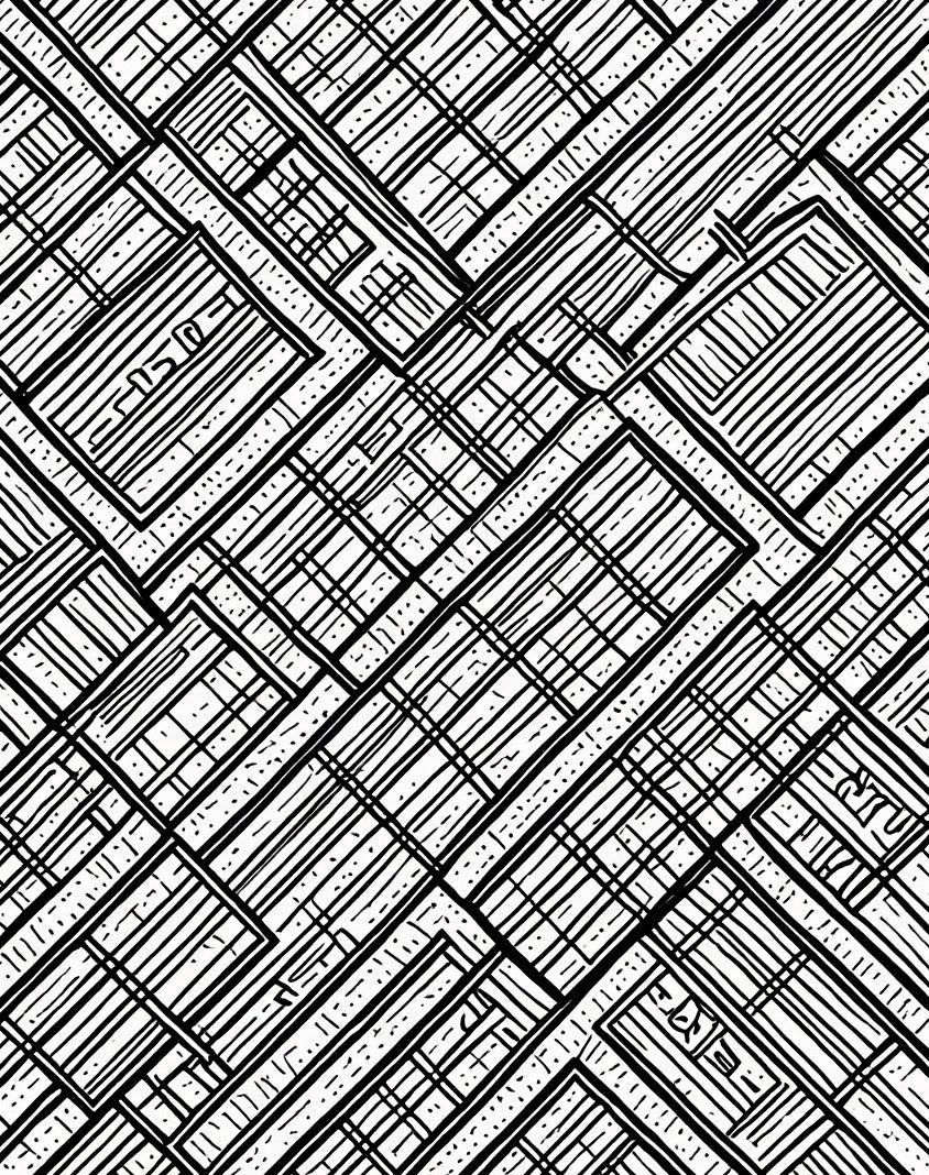 Monochrome Linear Geometric Texture Design Rug