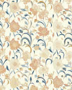Cream Floral Vine Pattern Rug