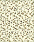 Delicate Floral Vine Pattern Rug