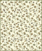 Delicate Floral Vine Pattern Rug