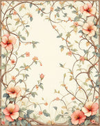 Vintage Floral Vine Art Rug