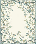 Vine And Blossom Patterned Area Rug