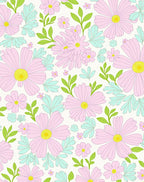 Blossom Pattern Soft Pastel Floral Rug