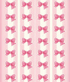 Pink Bow Pattern With Stripes Rug