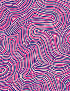 Pink Blue Cream Swirl Pattern Rug