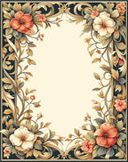 Elegant Floral Vine Pattern Rug