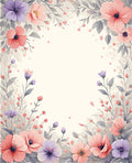 Whimsical Floral Design In Pastels Rug