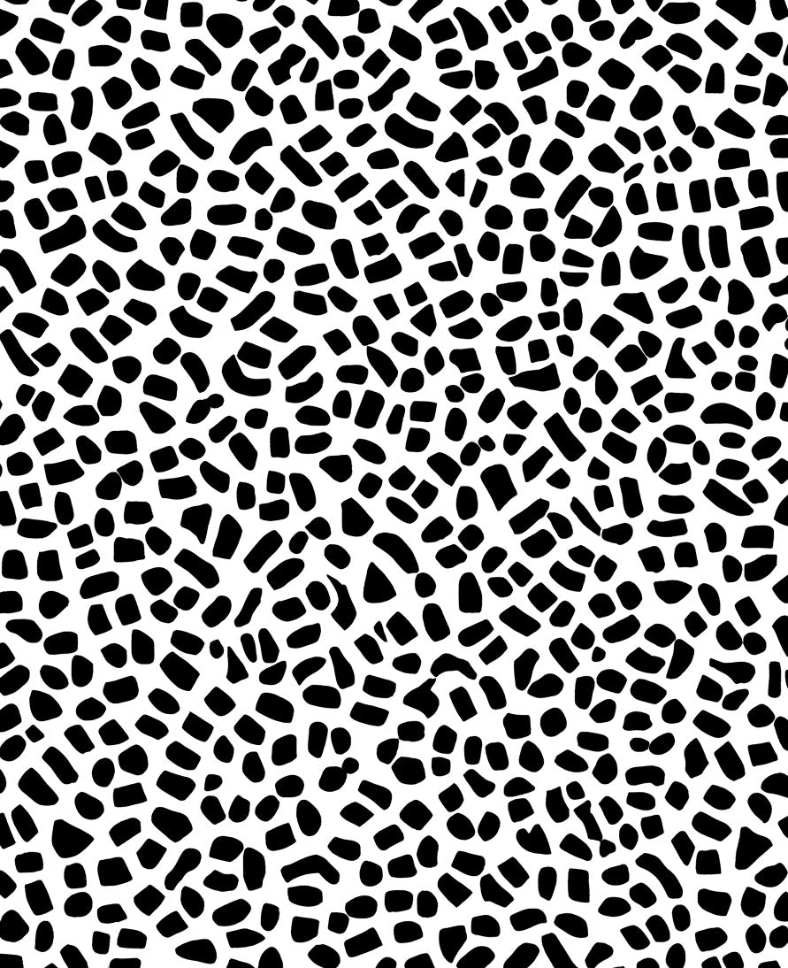 Abstract Black Spot Pattern Rug