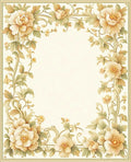 Elegant Floral Scrollwork Botanical Design Rug