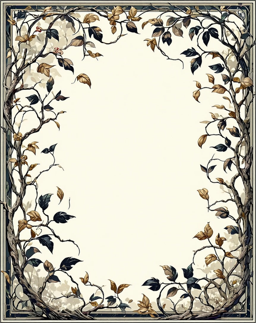 Autumn Tree Branch Botanical Design Rug