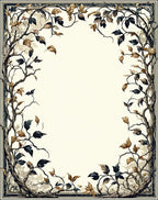Autumn Tree Branch Botanical Design Rug