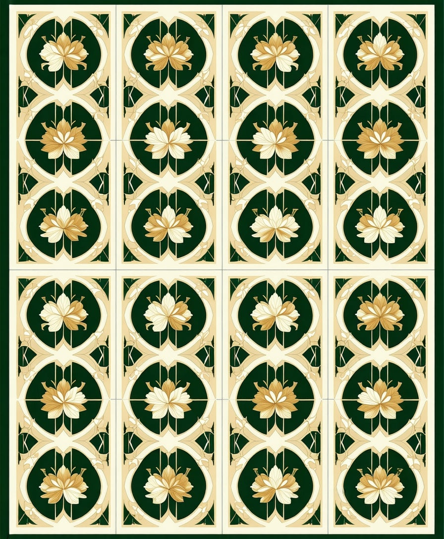 Elegant Floral Arch Pattern Design Rug