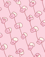 Cute Pink Marshmallow Pattern Rug