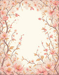 Elegant Pink Blossom Branches Rug