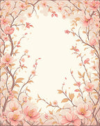 Elegant Pink Blossom Branches Rug